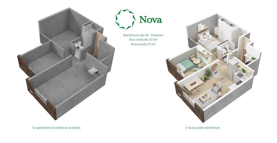 Apartamento de 2 alcobas en venta en San Jose De Bavaria, Bogotá, 42 m² · foto 2 de 6