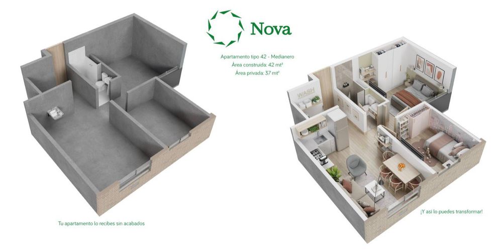 Apartamento de 2 alcobas en venta en San Jose De Bavaria, Bogotá, 42 m² · foto 5 de 6