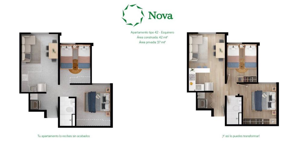 Apartamento de 2 alcobas en venta en San Jose De Bavaria, Bogotá, 42 m² · foto 6 de 6