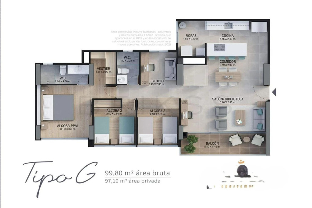 Apartamento en venta en Las Vegas, Envigado · foto 12 de 12