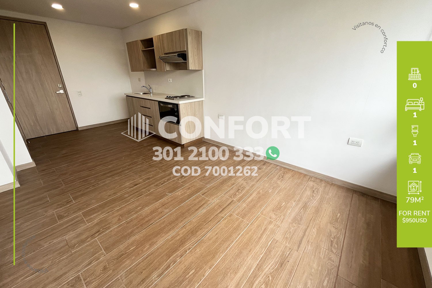 1BR Apartment in Loma del Escobero (79 m²)