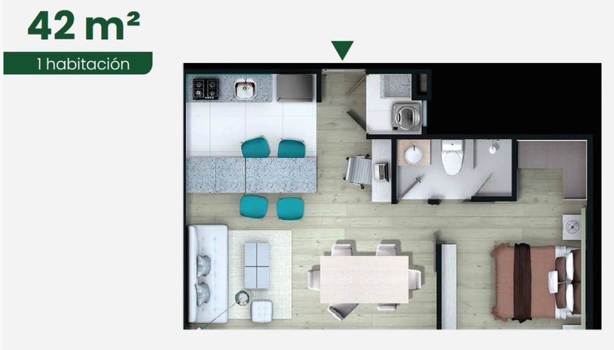 Apartaestudio en venta en Canelon, Cajicá, 42 m² · foto 2 de 20