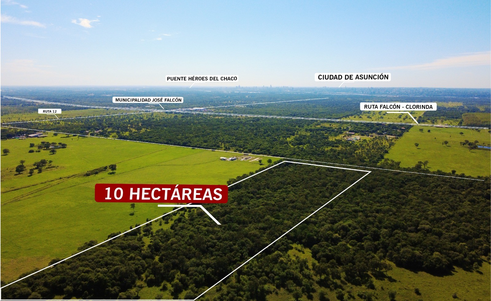 Exclusiva oportunidad de inversión: 10 hectáreas estratégicamente ubicadas en Chacoí, a metros de la Ruta 12, en la próspera zona de la Municipalidad de José Falcón, con inmejorable cercanía a la Frontera Paraguay-Argentina. — foto 3