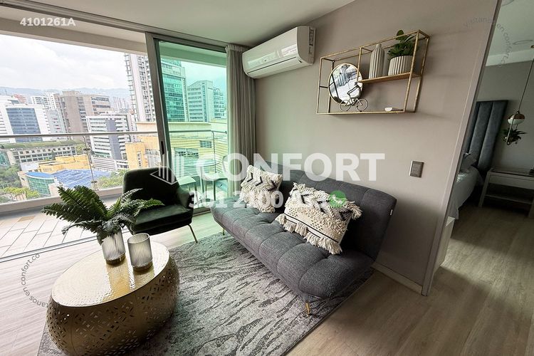 Apartamento de 1 alcoba en arriendo en Los Balsos, Medellín, 58 m² · foto 3 de 18