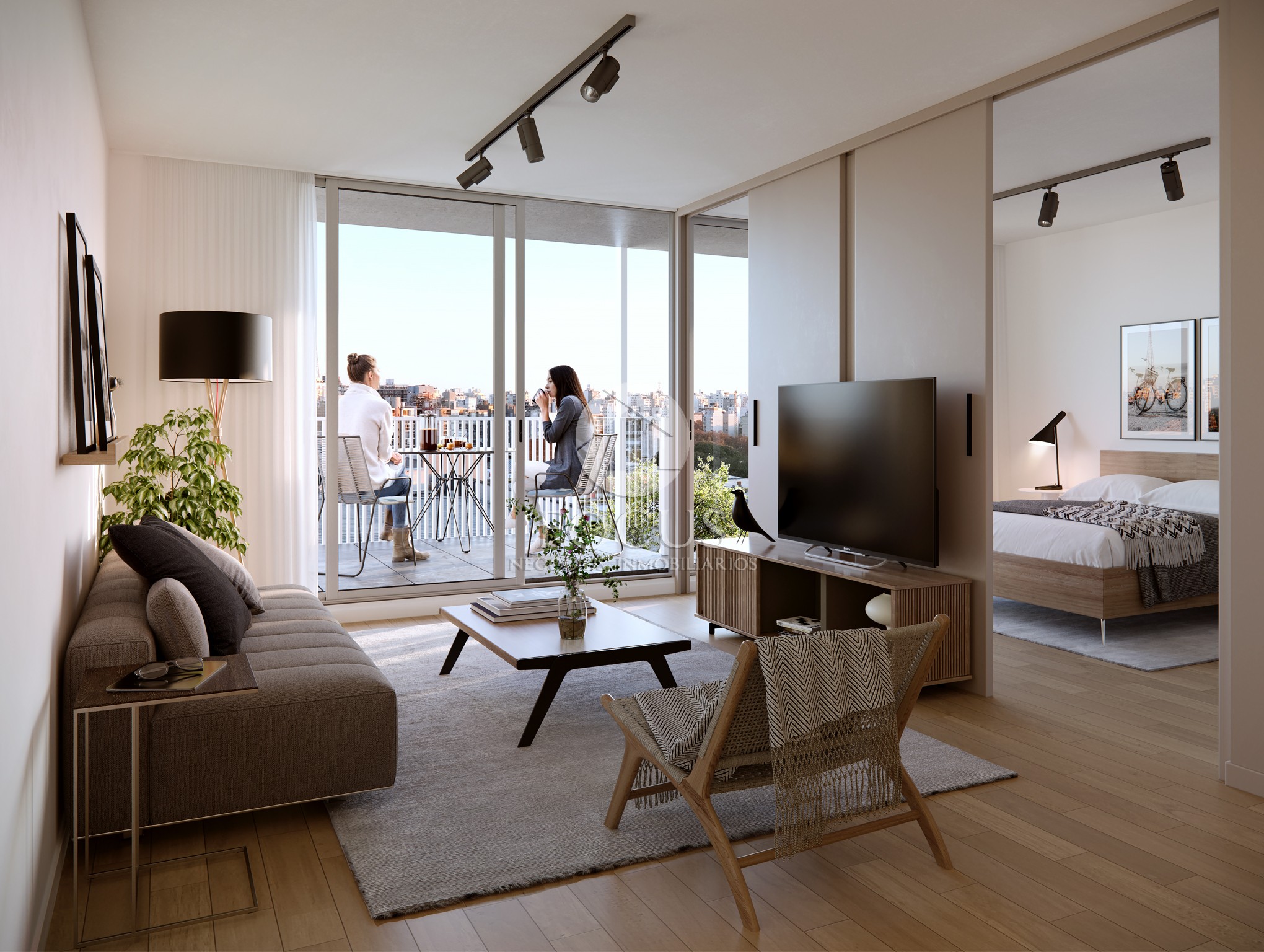 Venta Apartamento Monoambiente Con Terraza En Tres Cruces - Ansicht 4