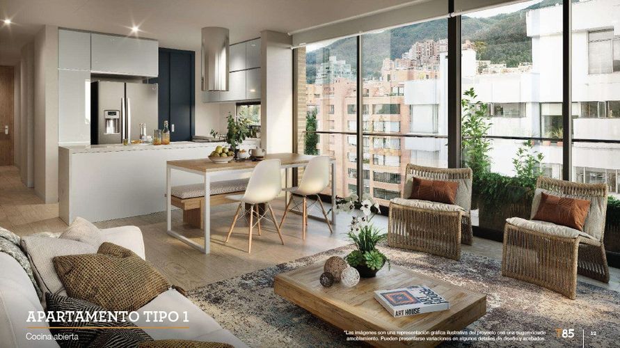Apartamento de 2 alcobas en venta en La Cabrera, Bogotá, 90 m² · foto 9 de 19