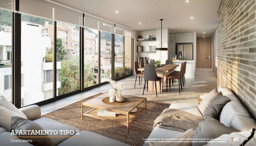 Apartamento de 2 alcobas en venta en La Cabrera, Bogotá, 90 m² · foto 10 de 19