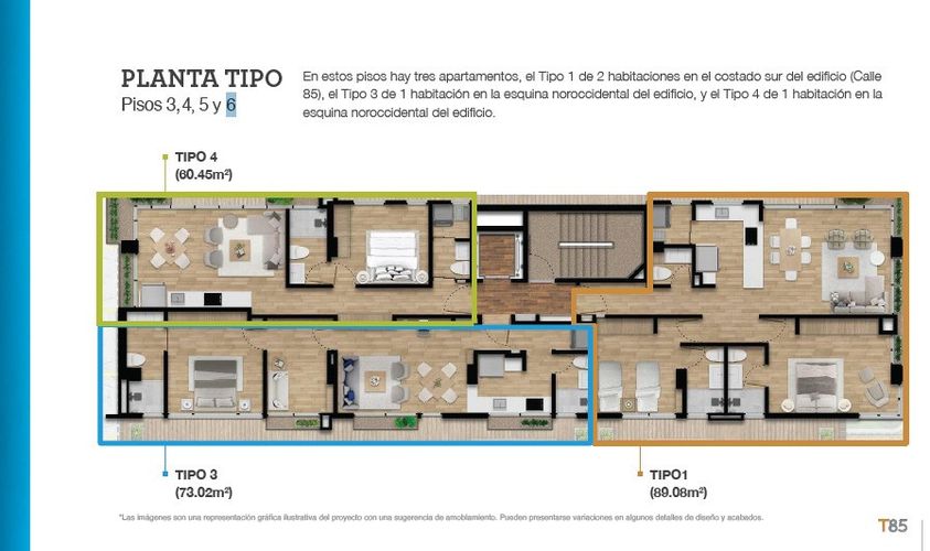 Apartamento de 2 alcobas en venta en La Cabrera, Bogotá, 90 m² · foto 11 de 19
