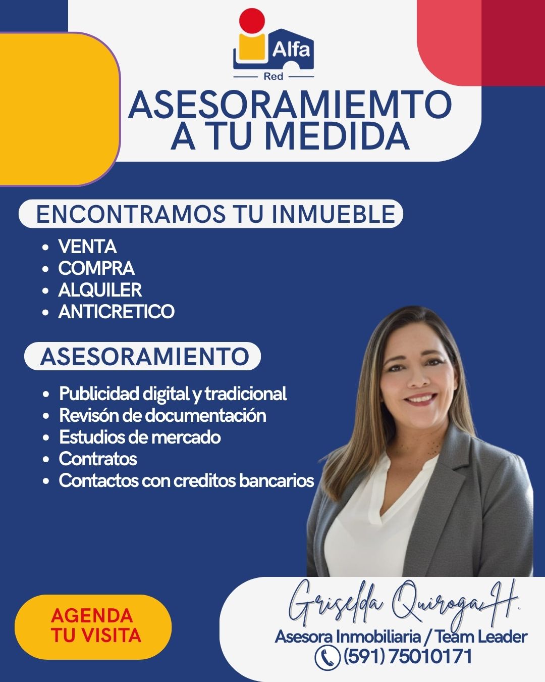 Griselda Amparó Quiroga - Asesora Inmobiliaria Alfa 