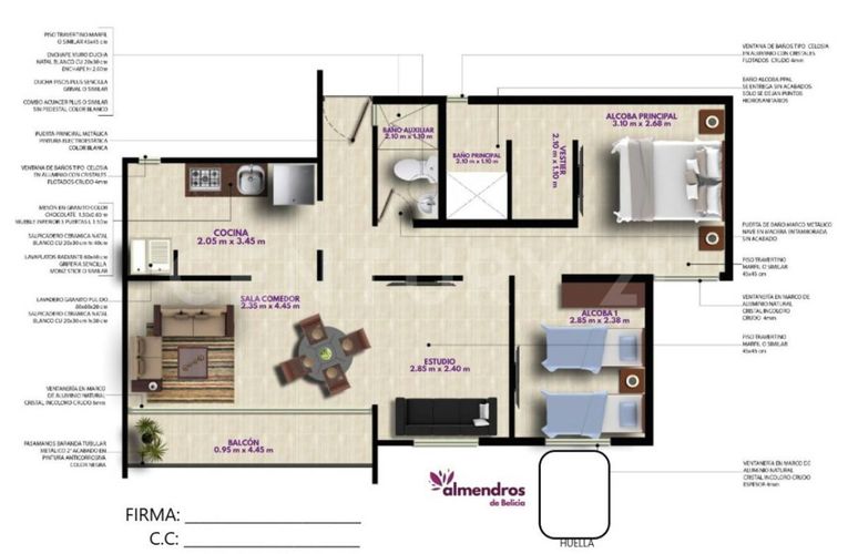 Apartamento de 2 alcobas en venta en La Ceibita, Jamundí, 64 m² · foto 24 de 24
