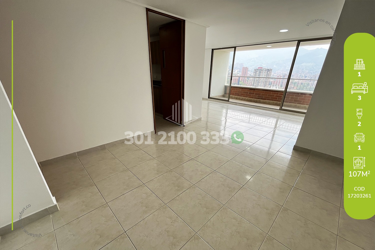 3BR Apartment in Santa maria de los angeles (107 m²)