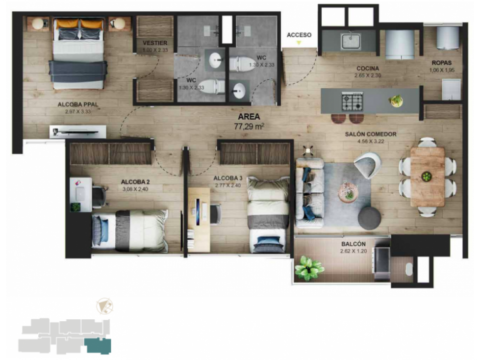 Apartamento en venta en Medellín 5