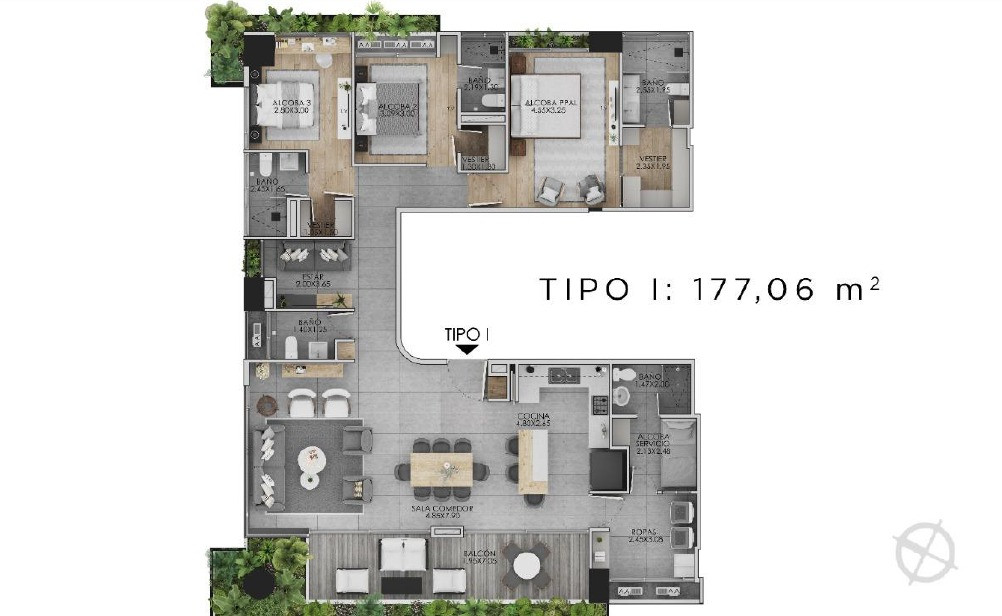 Apartamento en venta en Castropol, Medellín [No disponible] 2