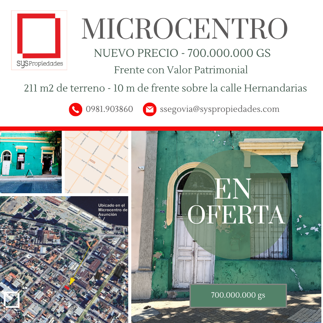 Microcentro  211 M2  - Hernandarias casi Oliva - 700mm