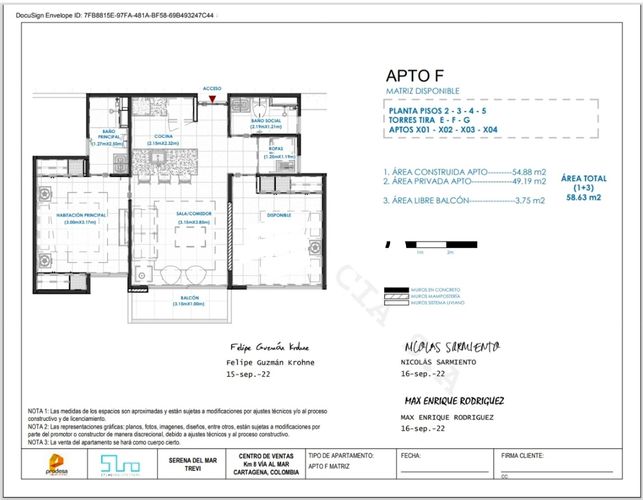 Apartamento de 2 alcobas en venta en Serena Del Mar, Cartagena, 50 m² · foto 22 de 22