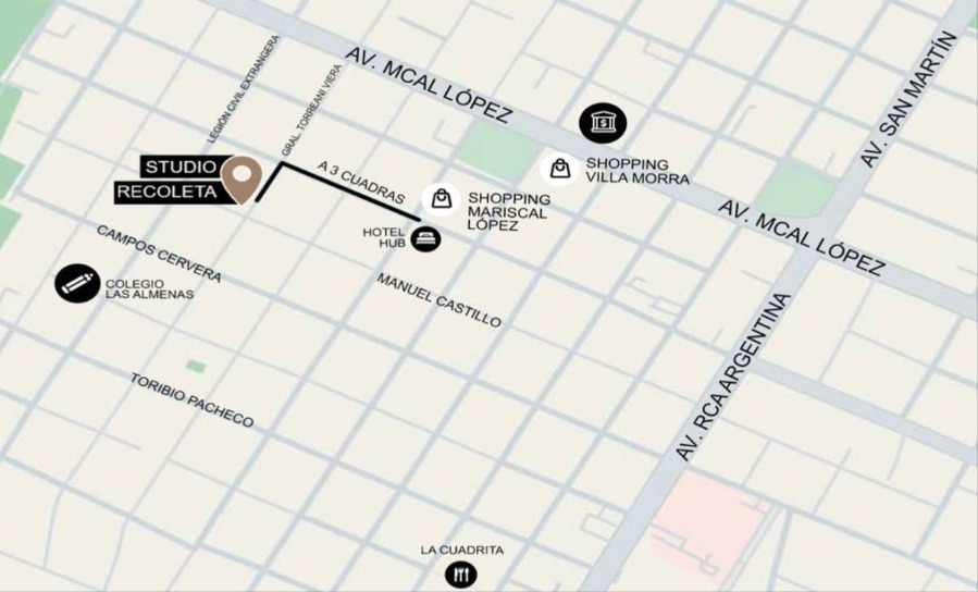 VENTA DEPARTAMENTOS MONOAMBIENTES EN ASUNCION BARRIO RECOLETA — foto 2