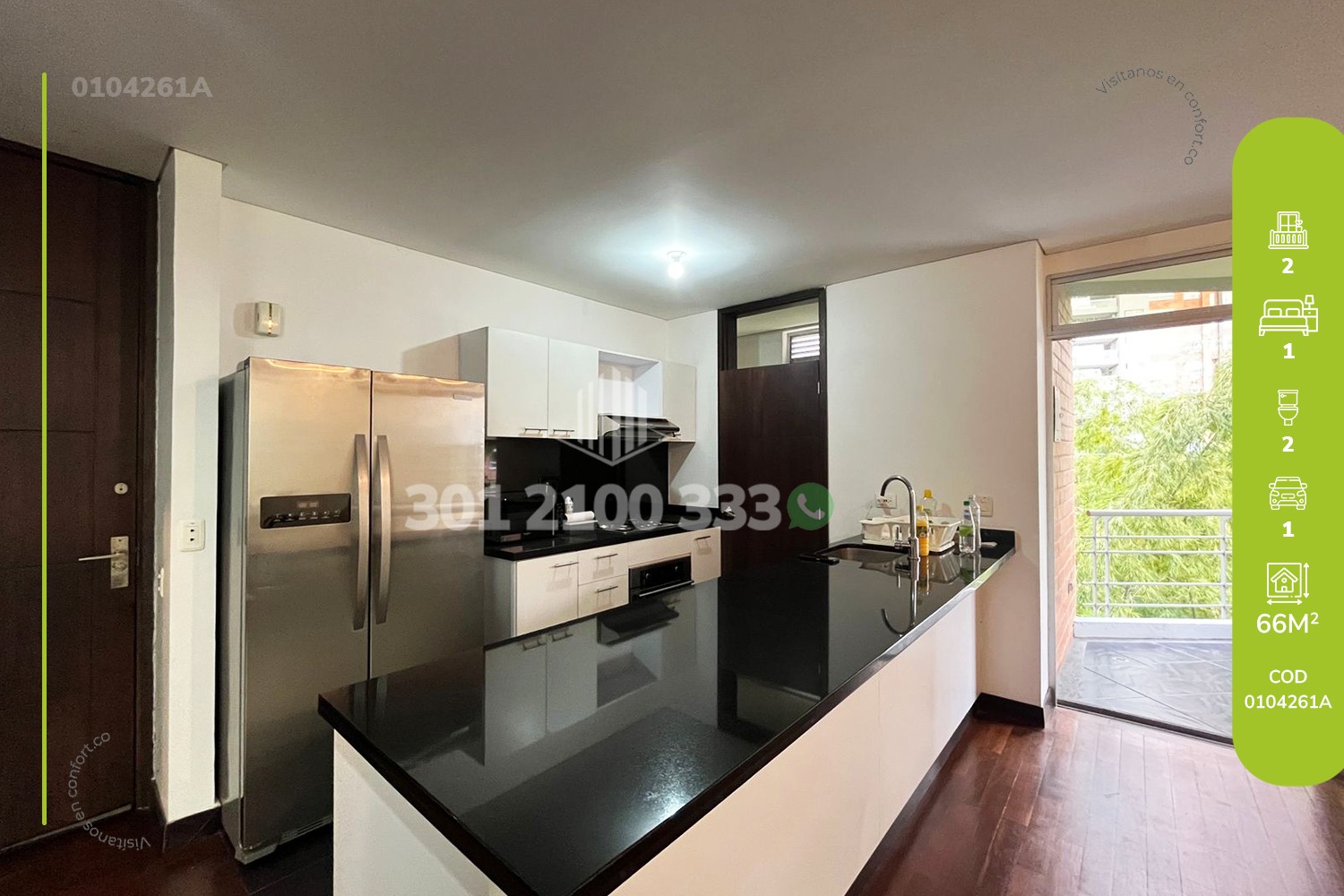 1BR Apartment in El tesoro (66 m²)