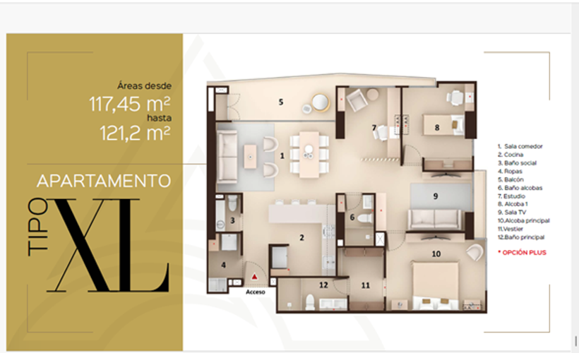 Apartamento en venta en Santa Monica, Cali · foto 5 de 20