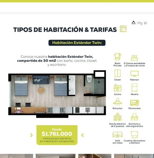 Apartaestudio en arriendo en Sagrado Corazon, Bogotá, 31 m² · foto 21 de 21