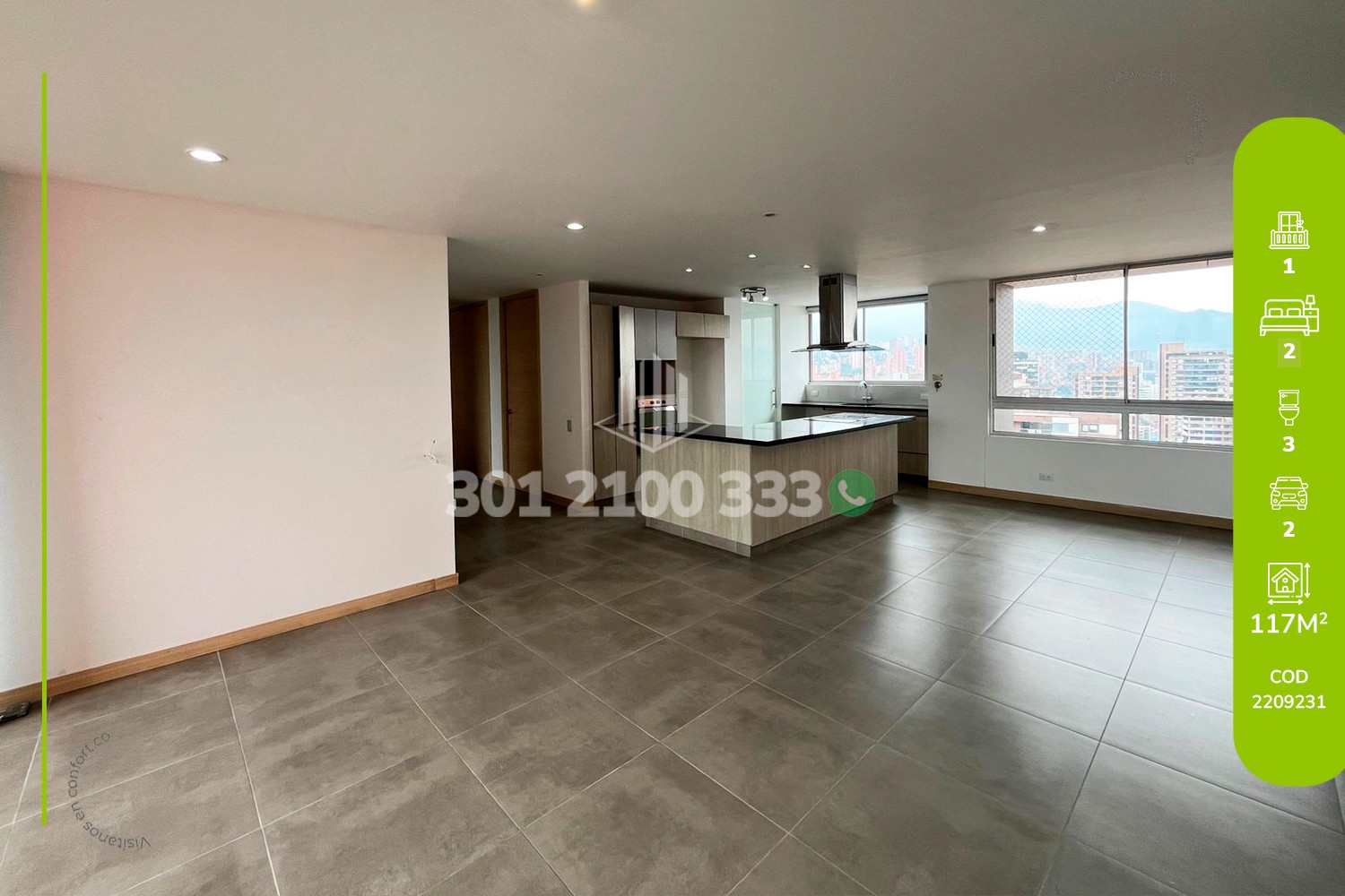 2BR Apartment in El Poblado (117 m²)