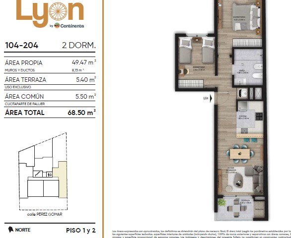Venta apartamento 2 dormitorios a estrenar en Malvín Sur - Vista 3