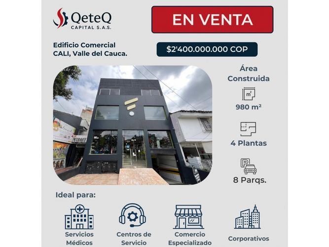 Edificio en venta en El Gran Limonar Cataya, Cali, 981 m² · foto 2 de 13