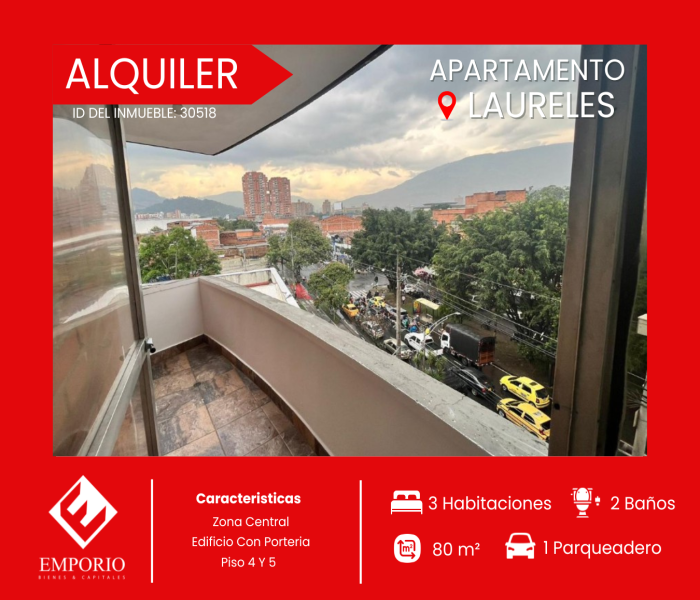 Apartamento en Arriendo en Laureles, Medellín