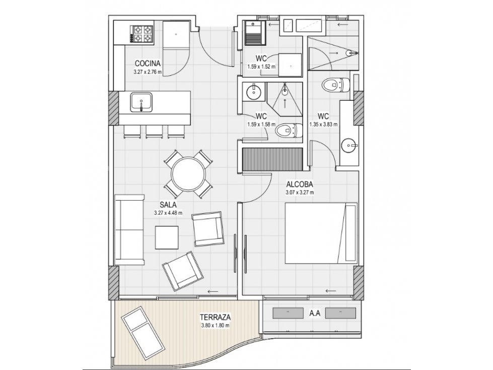 Apartamento en venta en Bello Horizonte, Santa Marta · foto 18 de 22