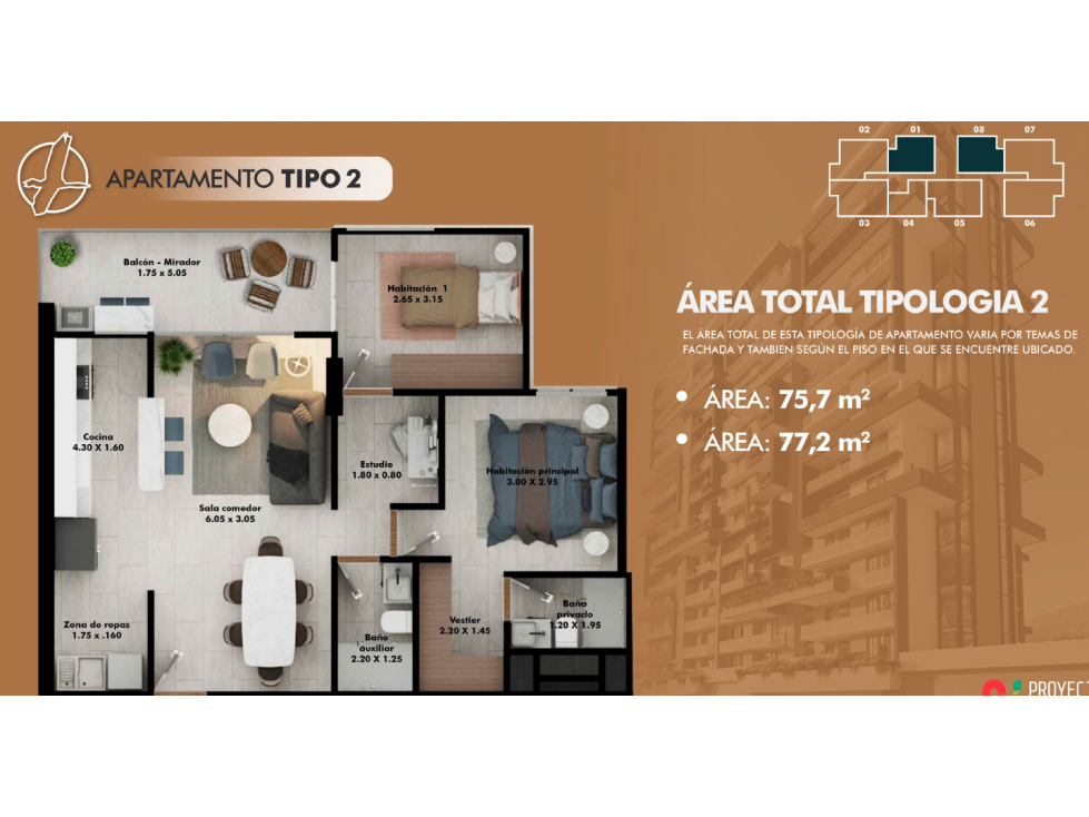 Apartamento en venta en Los Corales, Pereira · foto 3 de 7