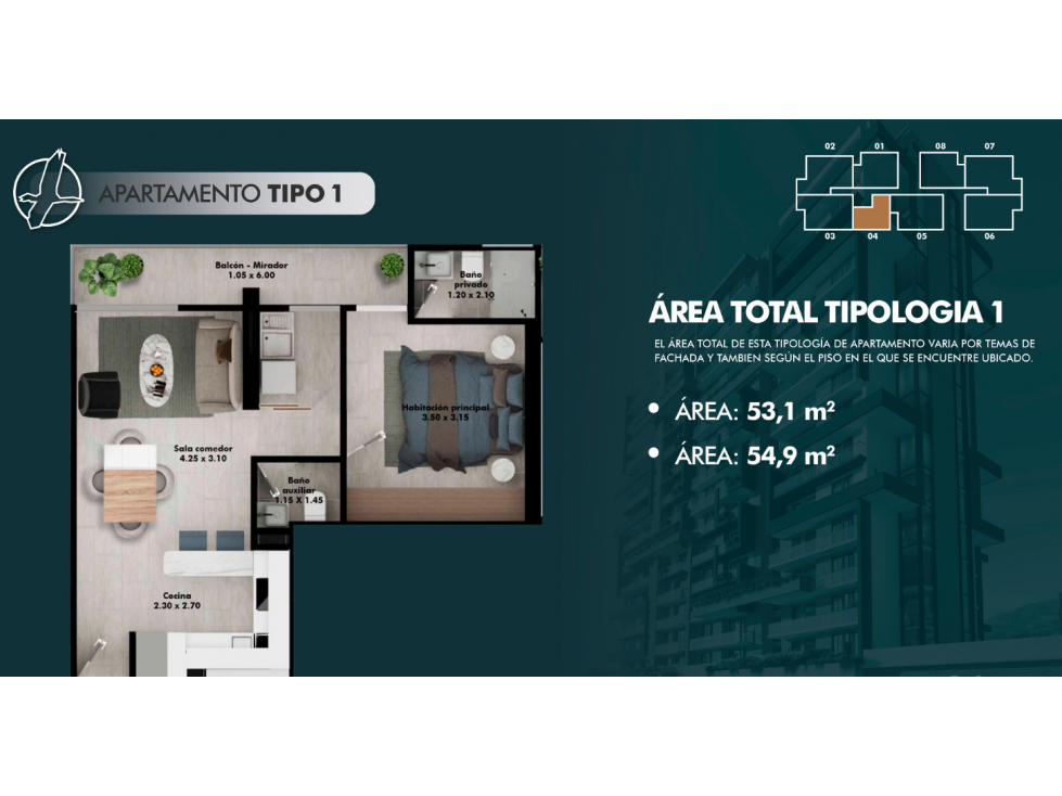 Apartamento en venta en Los Corales, Pereira · foto 4 de 7