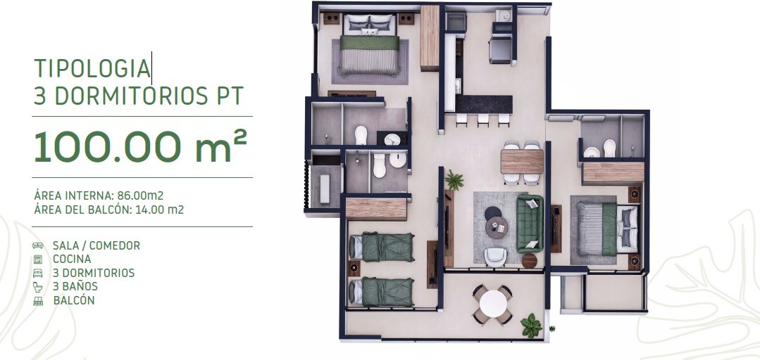Departamento en venta en Los Laureles, Asunción — foto 3