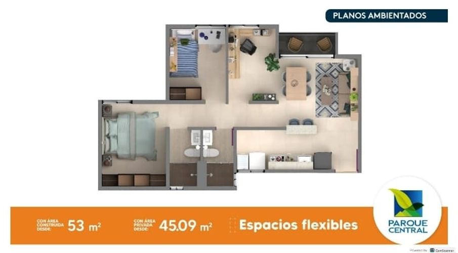 Apartamento de 2 alcobas en venta en Aguacatal, Cali, 56 m² · foto 24 de 24