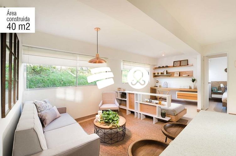 Apartamento de 1 alcoba en venta en Madera, Bello, 40 m² · foto 3 de 7