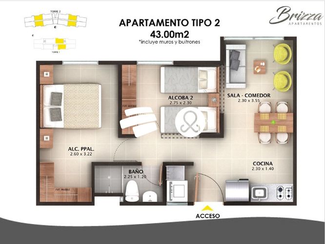 Apartamento en venta en Monteazul, Sabaneta · foto 3 de 19