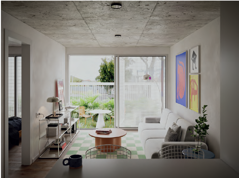 Malvín: Apartamento de 1 Dormitorio con Patio en Pozo - Widok 5