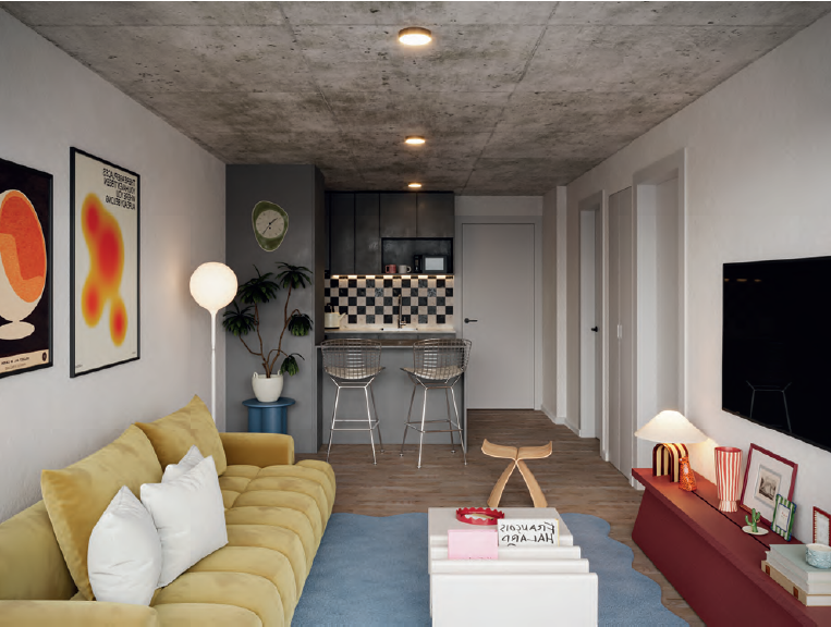 Malvín: Apartamento de 1 Dormitorio con Patio en Pozo - Widok 6