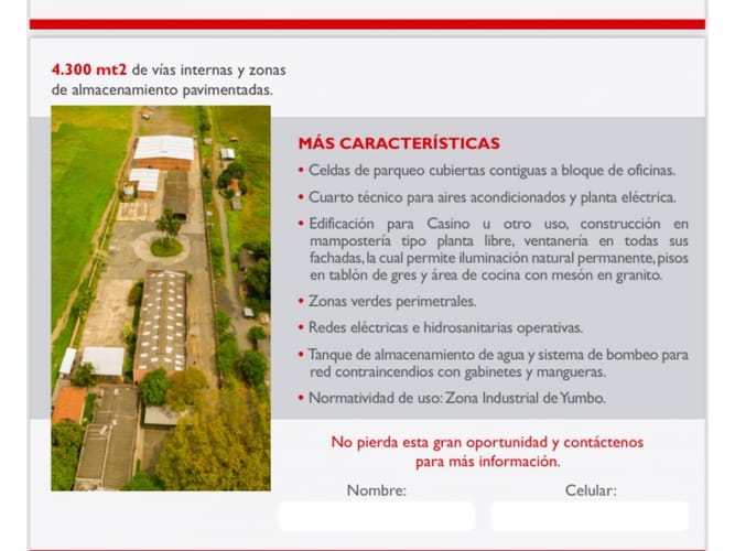 Bodega en venta en Zona Industrial, Yumbo, 2282 m² · foto 2 de 23