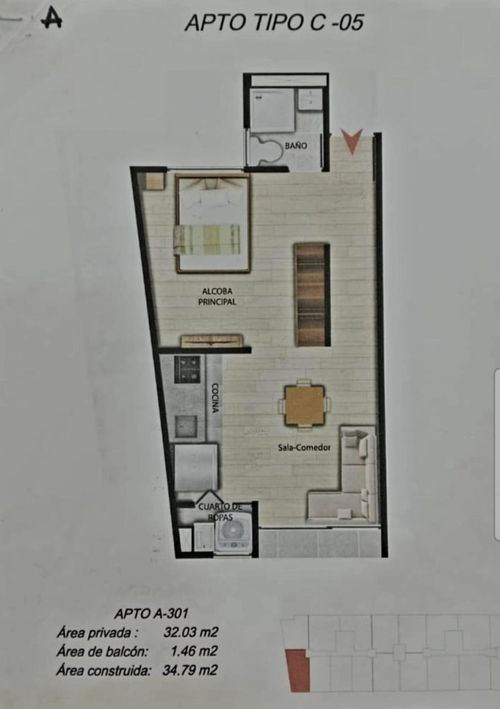 Apartamento de 2 alcobas en venta en Santa Lucia, Tunja, 44 m² · foto 13 de 24