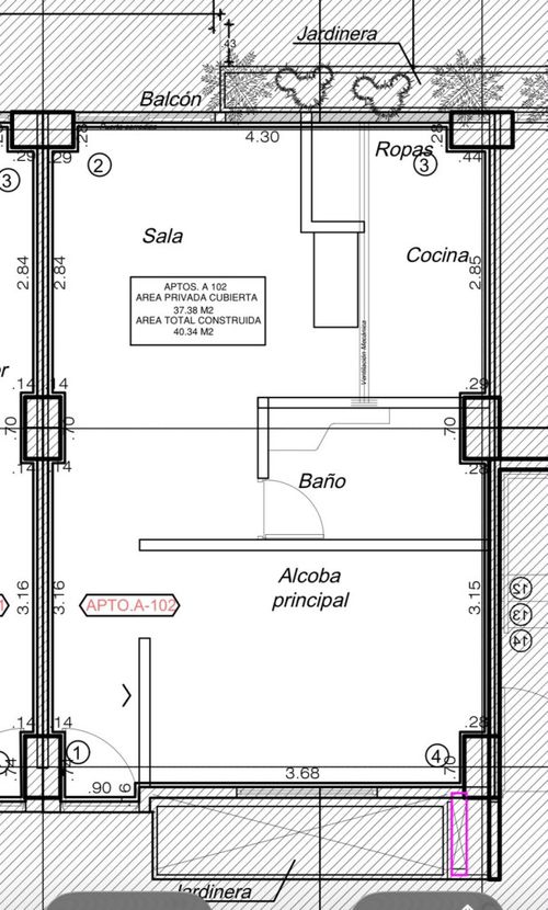 Apartamento de 2 alcobas en venta en Santa Lucia, Tunja, 44 m² · foto 16 de 24