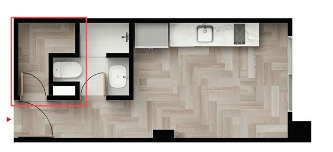 Apartaestudio en venta en Chico Norte, Bogotá, 23 m² · foto 2 de 13