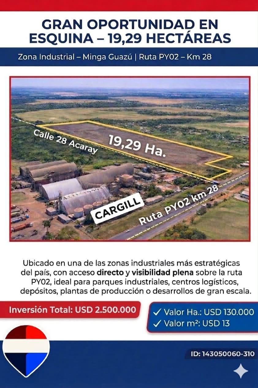 Vende-se terreno industrial - Minga Guazú — foto 3