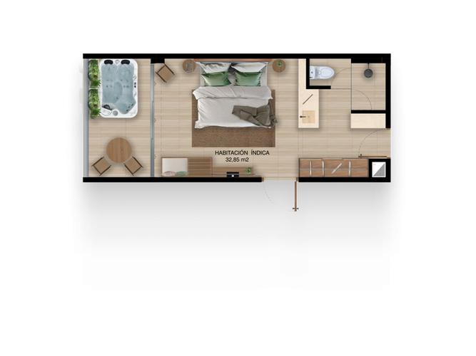 Apartaestudio en venta en Punta Canoa, Cartagena, 32 m² · foto 17 de 20