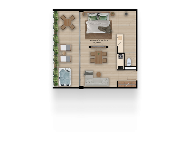 Apartaestudio en venta en Punta Canoa, Cartagena, 32 m² · foto 12 de 20