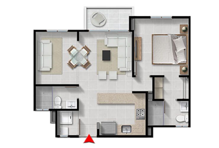Apartaestudio en venta en Serena Del Mar, Cartagena, 54 m² · foto 5 de 19