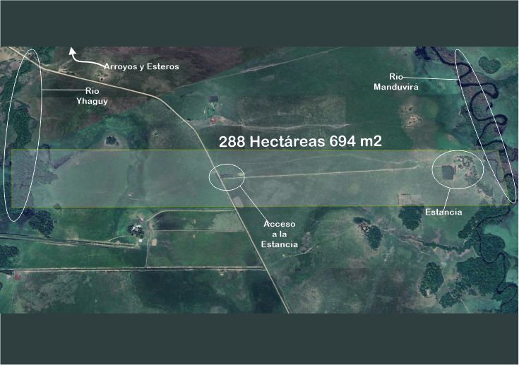 ESTANCIA/CAMPO DE 2.880.694 M2 EN ARROYOS Y ESTEROS EN VENTA — foto 3