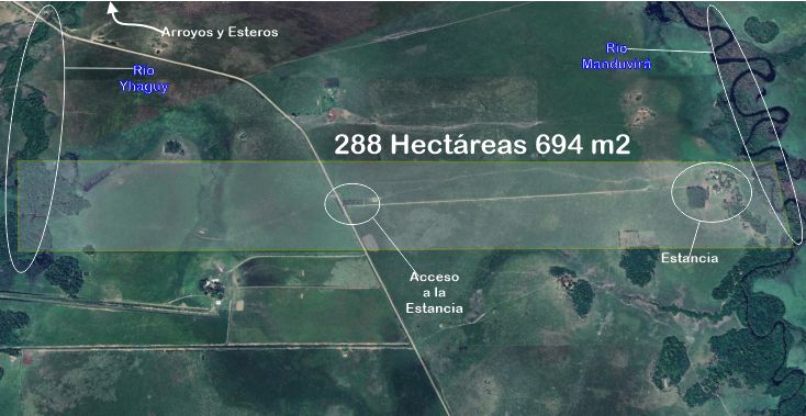 TERRENO DE 288 HAS LINDANTE CON 2 RÍOS EN ARROYOS Y ESTEROS EN VENTA — foto 2