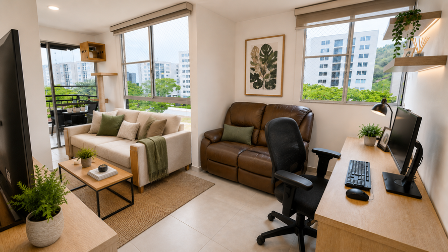 Apartamento de 2 alcobas en venta en Guabinas, Yumbo, 55 m² · foto 5 de 12