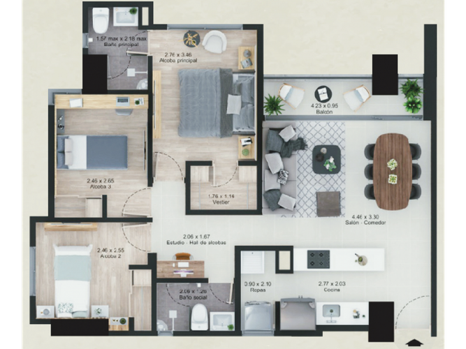 Apartamento en venta en La Cuenca, Envigado · foto 10 de 18