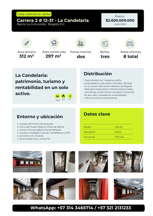 Casa de 7 alcobas en venta en Egipto, Bogotá, 297 m² · foto 2 de 13