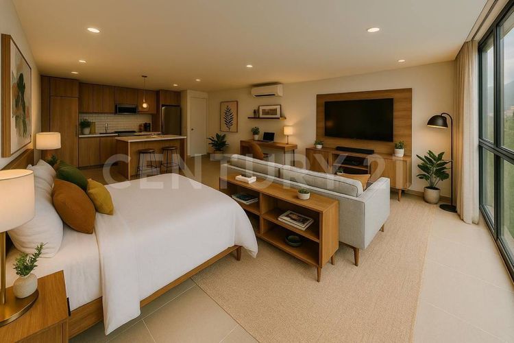 Apartamento de 1 alcoba en venta en Las Acacias, Medellín, 54 m² · foto 3 de 15